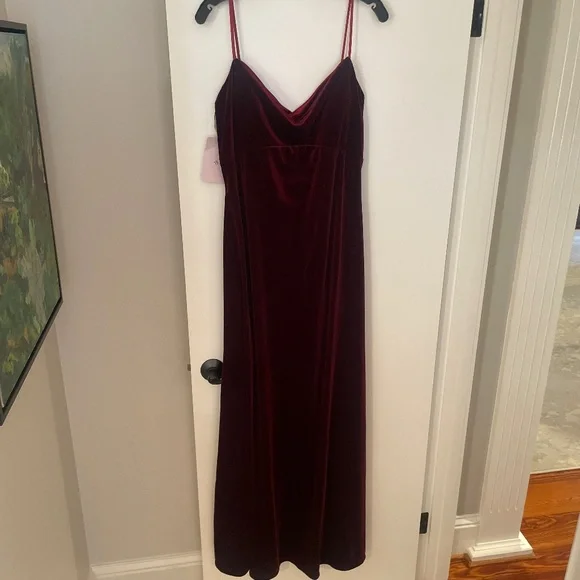 Jenny Yoo | Dresses | Never Worn Burgundy Velvet Bridesmaid Dress | Poshmark